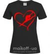Жіноча футболка Heart gymnastic Чорний фото