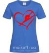 Женская футболка Heart gymnastic Ярко-синий фото