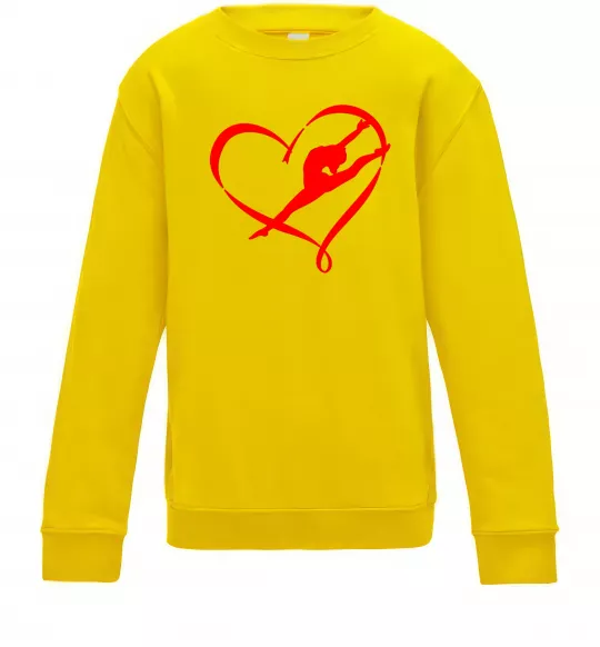 Детский Свитшот Heart gymnastic Солнечно желтый фото