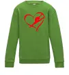 Детский Свитшот Heart gymnastic Лаймовый Детский Свитшот Heart gymnastic Лаймовый фото