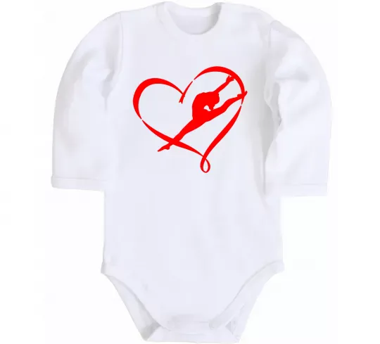 Дитячий бодік Heart gymnastic Білий фото