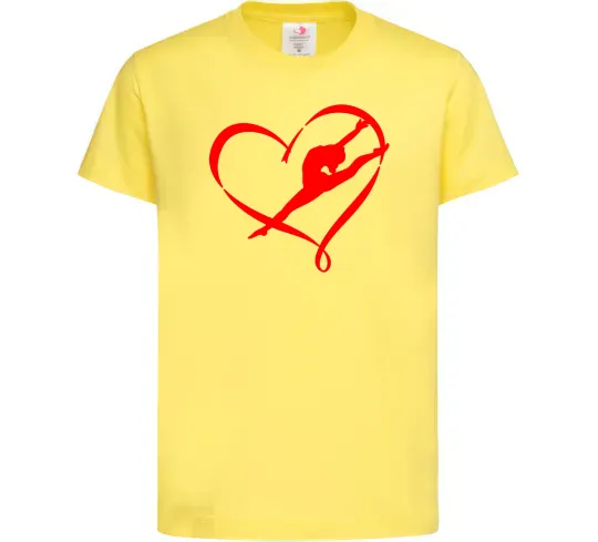 Дитяча футболка Heart gymnastic Лимонний фото
