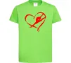 Дитяча футболка Heart gymnastic Лаймовий фото