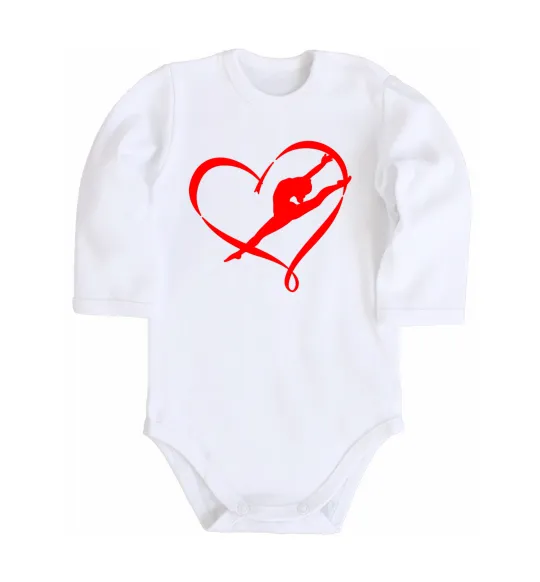 Дитячий бодік Heart gymnastic Білий фото