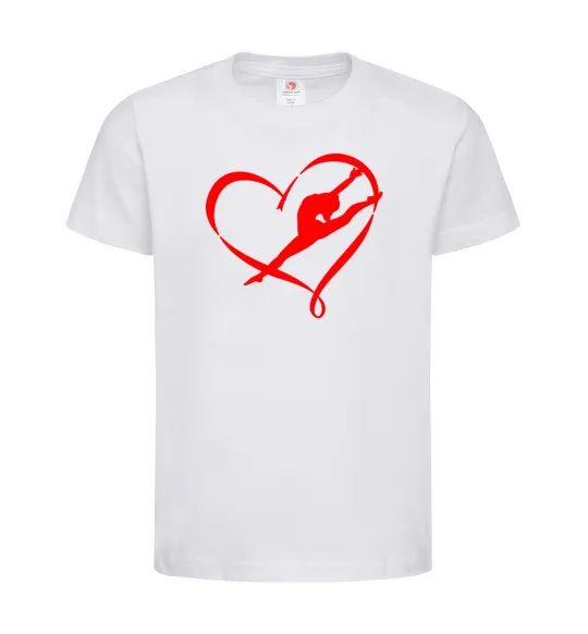 Дитяча футболка Heart gymnastic Білий фото