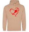 Мужская толстовка (худи) Heart gymnastic Песочный Мужская толстовка (худи) Heart gymnastic Песочный фото