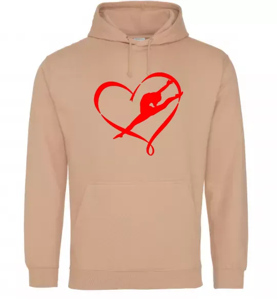 Женская толстовка (худи) Heart gymnastic Песочный фото