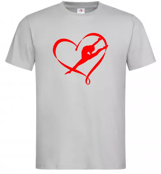 Мужская футболка Heart gymnastic Серый фото