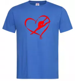 Мужская футболка Heart gymnastic Ярко-синий фото