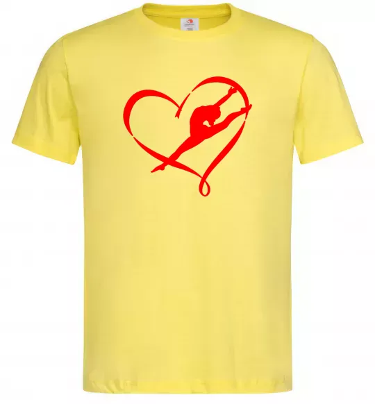 Мужская футболка Heart gymnastic Лимонный фото