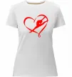 Женская премиум футболка Heart gymnastic Белый фото