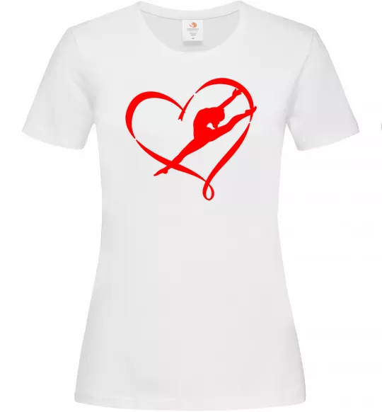 Жіноча футболка Heart gymnastic Білий фото