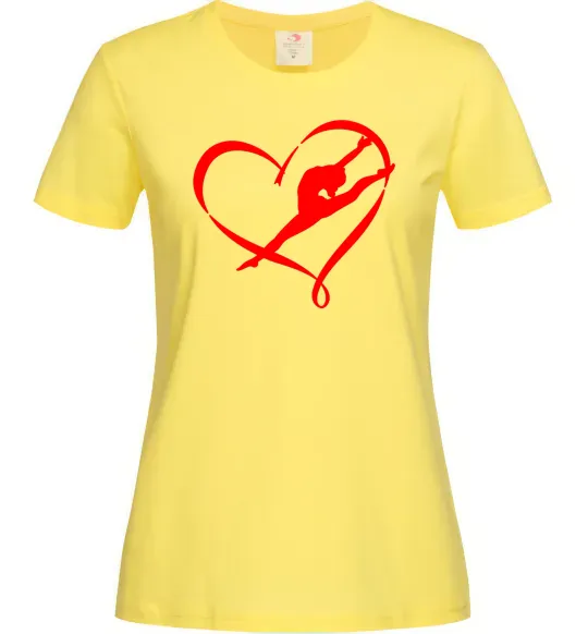 Жіноча футболка Heart gymnastic Лимонний фото