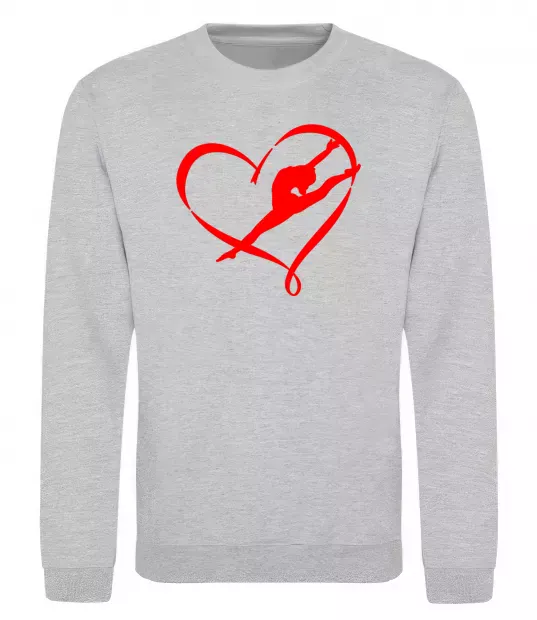 Світшот Heart gymnastic Сірий меланж фото