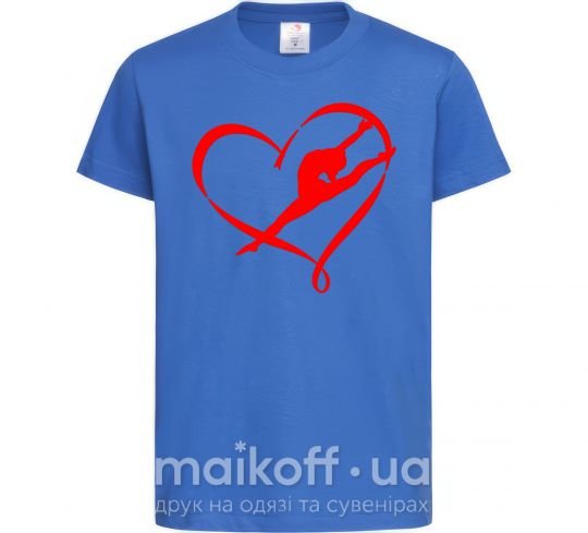Детская футболка Heart gymnastic Ярко-синий фото