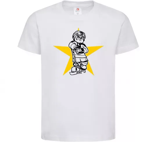 Детская футболка Hockey star Белый фото