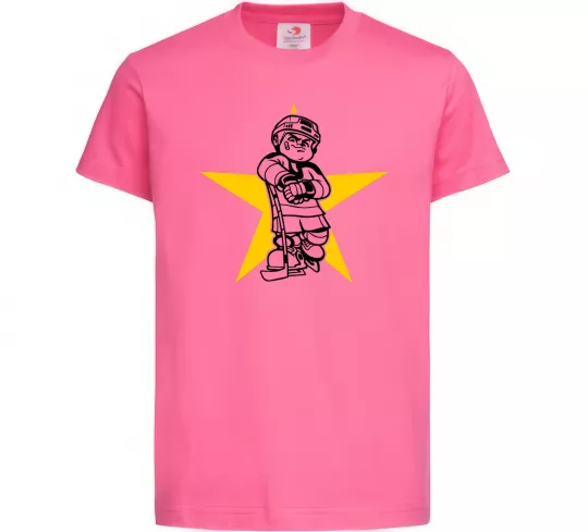 Детская футболка Hockey star Ярко-розовый фото