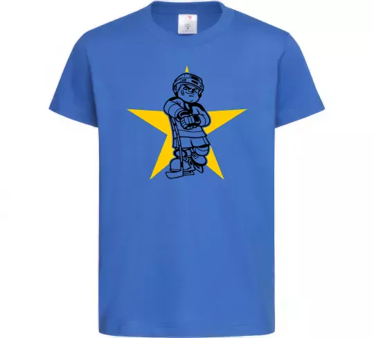 Детская футболка Hockey star Ярко-синий фото