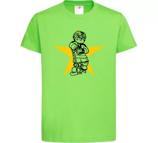 Детская футболка Hockey star Лаймовый фото