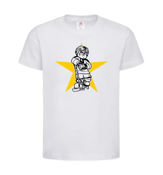 Детская футболка Hockey star Белый фото