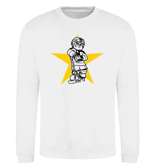 Світшот Hockey star Білий фото