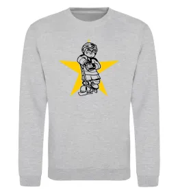 Світшот Hockey star Сірий меланж фото