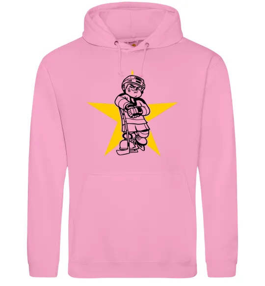 Мужская толстовка (худи) Hockey star Розовый фото