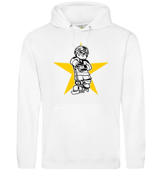 Женская толстовка (худи) Hockey star Белый фото