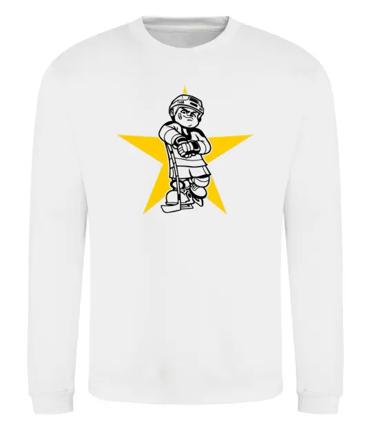 Світшот Hockey star Білий фото
