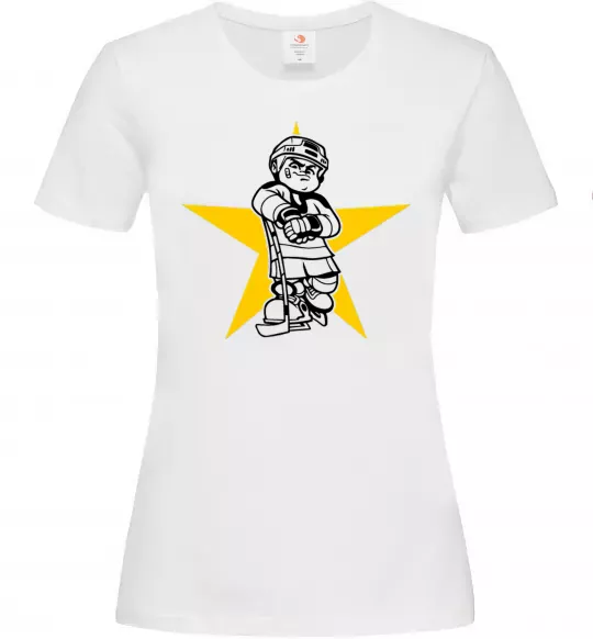 Женская футболка Hockey star Белый фото