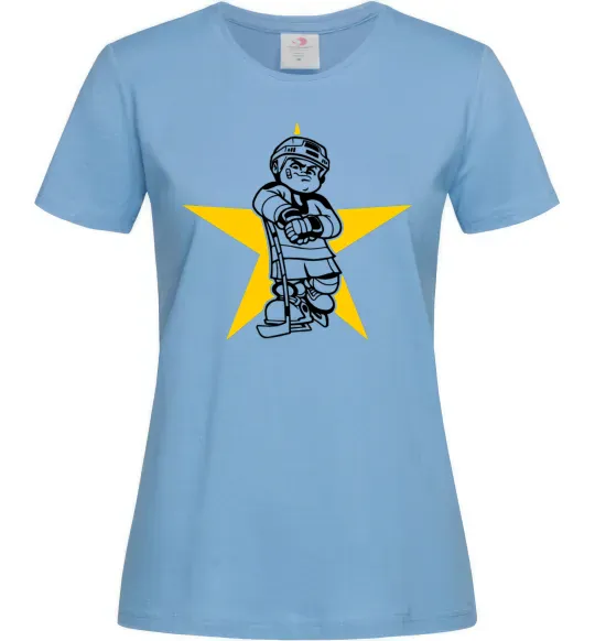 Женская футболка Hockey star Голубой фото