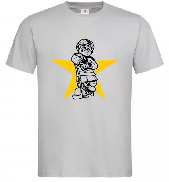 Мужская футболка Hockey star Серый фото