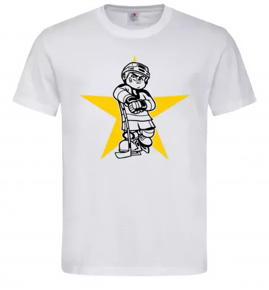 Мужская футболка Hockey star Белый фото