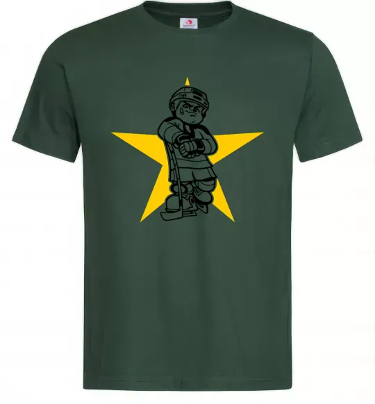 Мужская футболка Hockey star Темно-зеленый фото