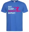 Мужская футболка Eat sleep handstand repeat Ярко-синий фото