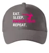 Кепка Eat sleep handstand repeat Серый фото