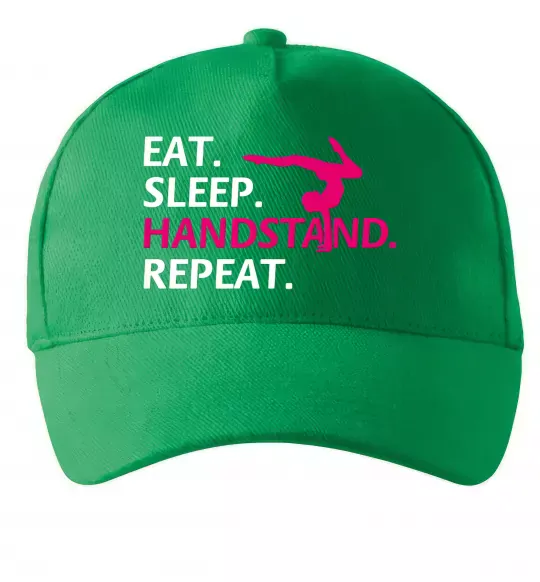 Кепка Eat sleep handstand repeat Зелений фото