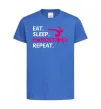 Дитяча футболка Eat sleep handstand repeat Яскраво-синій фото