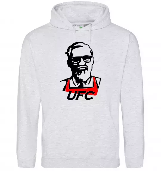 Мужская толстовка (худи) UFC Серый меланж фото