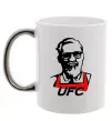 Чашка з кольоровою ручкою UFC Срібло фото