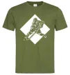 Мужская футболка Хокеїст в ромбі Оливковый Мужская футболка Хокеїст в ромбі Оливковый фото