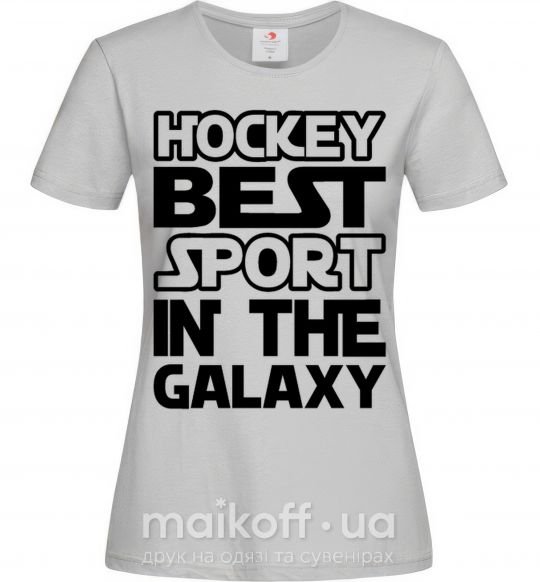 Женская футболка Hockey best sport Серый фото