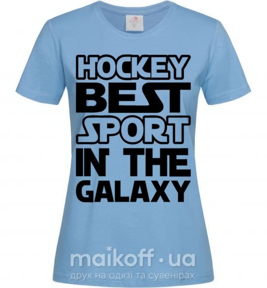 Женская футболка Hockey best sport Голубой фото