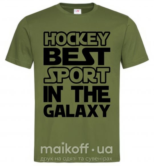 Чоловіча футболка Hockey best sport Оливковий фото