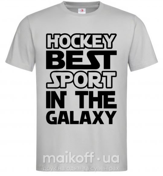 Мужская футболка Hockey best sport Серый фото