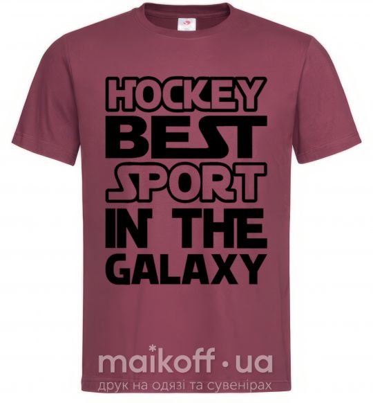 Мужская футболка Hockey best sport Бордовый фото