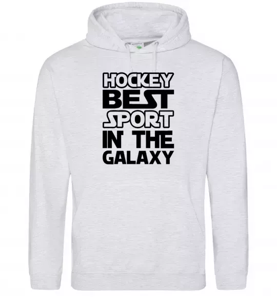 Мужская толстовка (худи) Hockey best sport Серый меланж фото