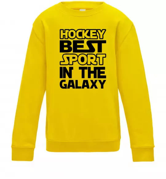 Детский Свитшот Hockey best sport Солнечно желтый фото