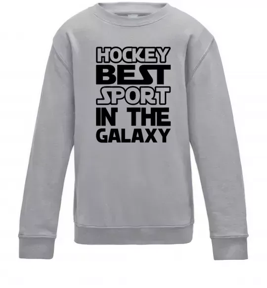 Детский Свитшот Hockey best sport Серый меланж фото