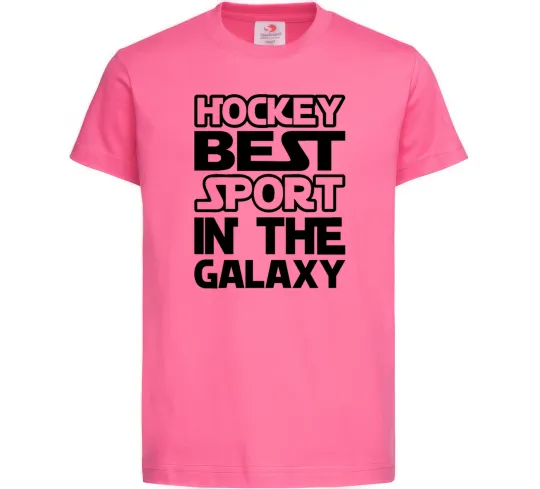 Детская футболка Hockey best sport Ярко-розовый фото